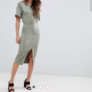 ASOS Suede midi Dress